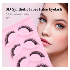 5 Pairs False Lashes Eyelashes Extension Cluster, Faux Mink Fluffy Long Full Look Eye Bottom